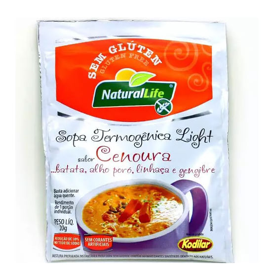 Sopa Termogênica Ligth Batata Com Alho Poró Sem Glúten NaturalLife 20g
