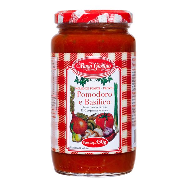 Molho De Tomate Buon Gustaio Pomarola E Basilico 350g