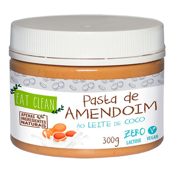 Pasta de Amendoim ao Leite de Coco Vegana Sem Glúten Eat Clean 300g