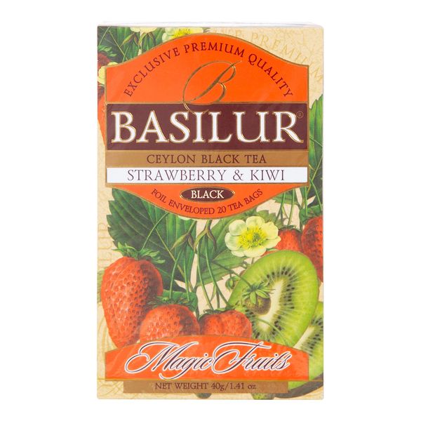 Chá Preto Morango Kiwi Basilur - 40g