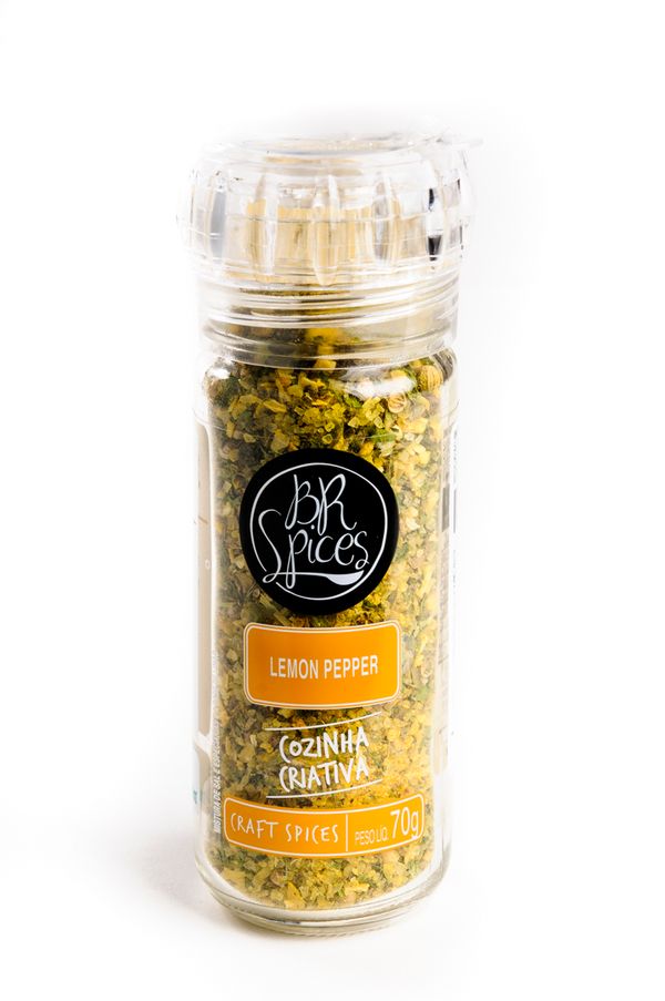 Tempero Lemon Pepper com Moedor BR Spices 70g
