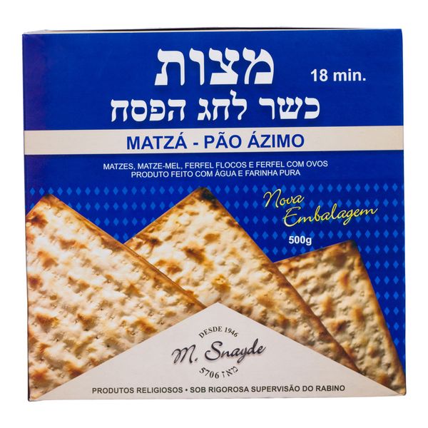 Matzá Pão Ázimo M.Snayde Kosher 500g