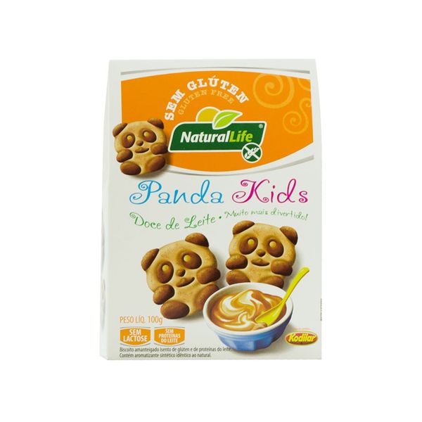 Biscoito Panda Kids sabor Doce de Leite Natural Life 100g