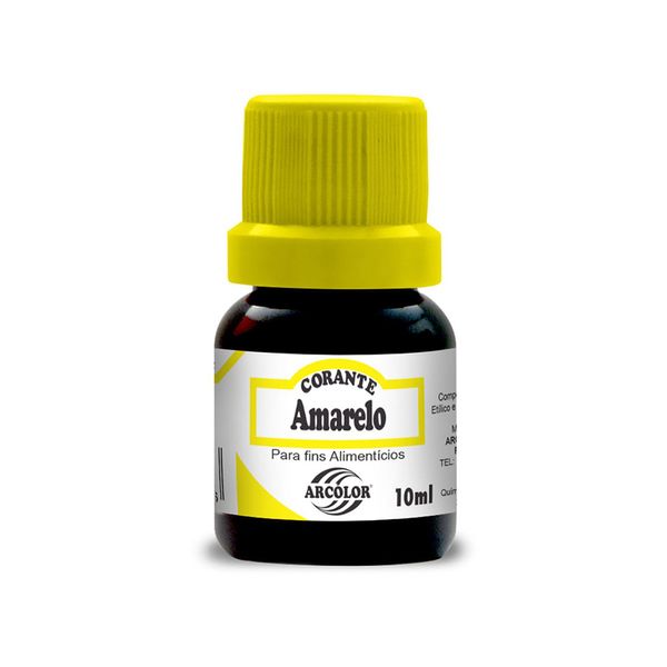 Corante Alimentício Amarelo Líquido Arcolor 10ml