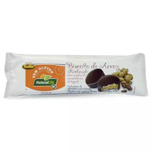 Biscoito de Arroz com Pasta de Amendoim Integral Natural Life 40g