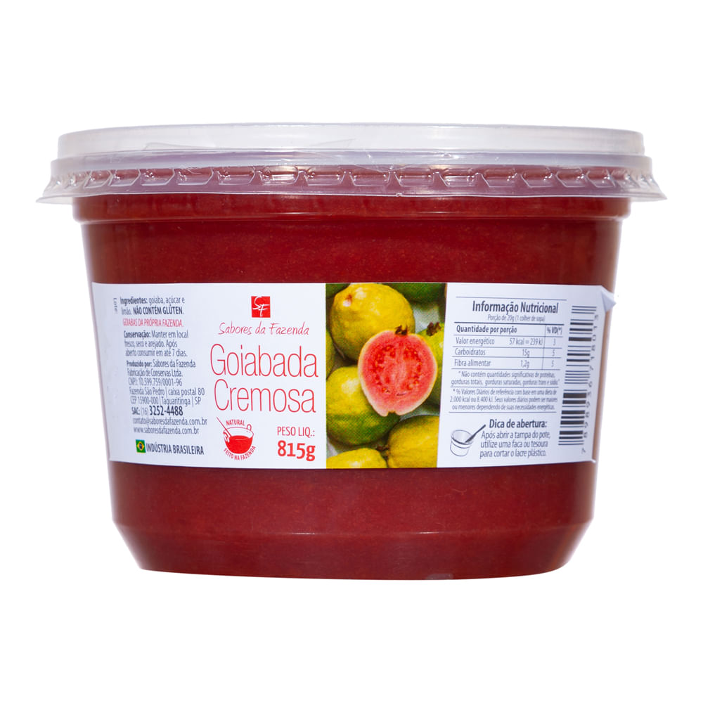 Goiabada Cremosa Sabores Da Fazenda 815g