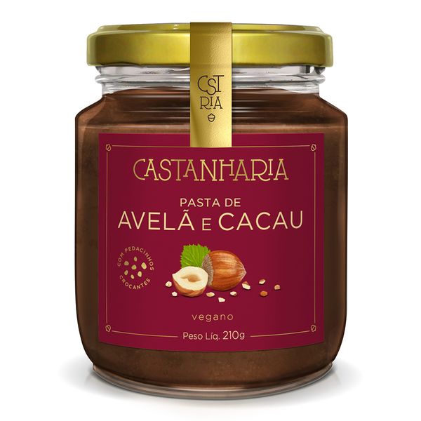 Pasta Castanharia Sem Lactose Avelã 210g