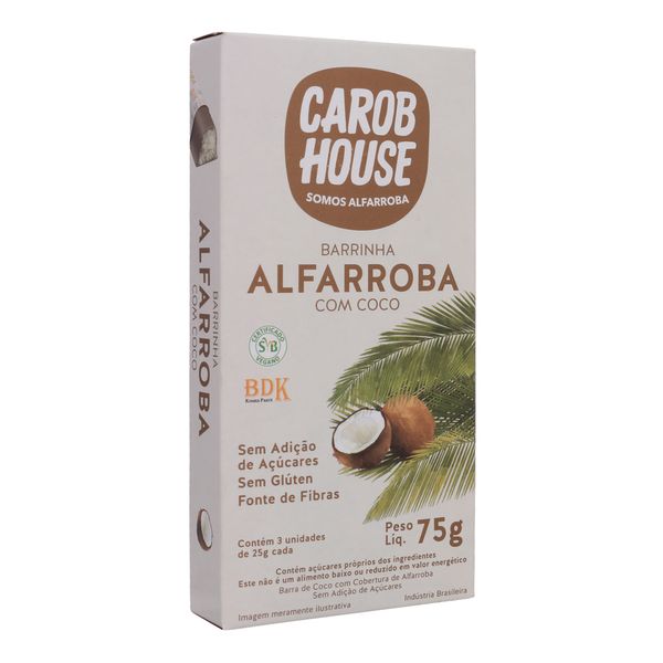 Alfarroba com coco Carob House 75g