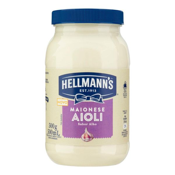 Maionese Aioli Sabor Alho Hellmann's 500g