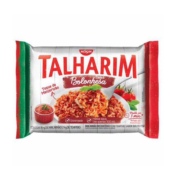 Macarrão Instantâneo Sabor Bolonhesa Nissin Talharim 90g