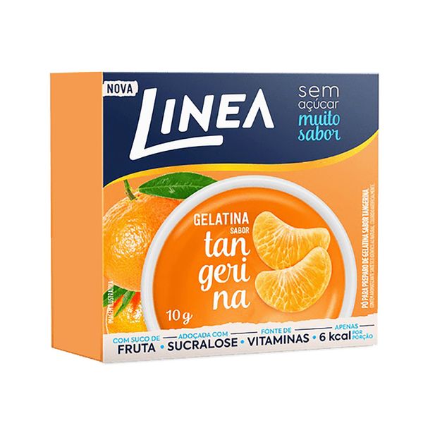 Gelatina Sabor Tangerina Zero Açúcar Linea 10g