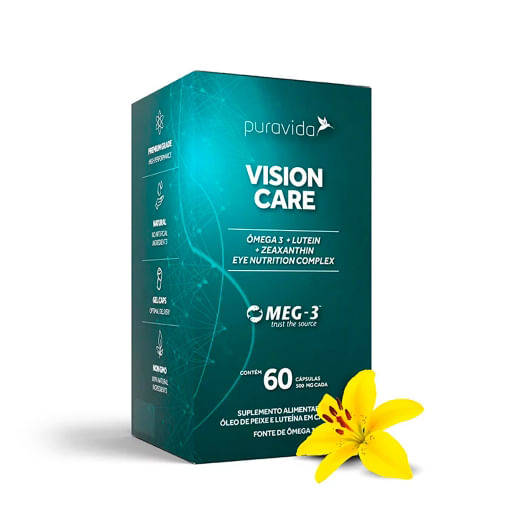Suplemento Alimentar Vision Care PuraVida 60 Cápsulas