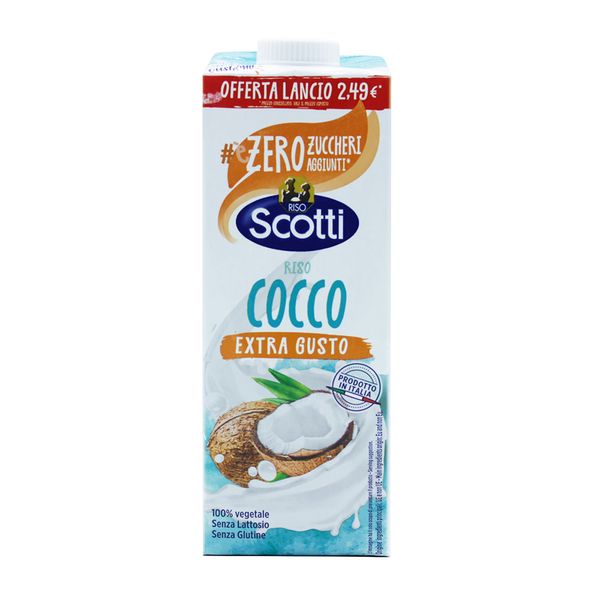 Bebida de Arroz Sabor Coco Zero Açúcar Riso Scotti 1l