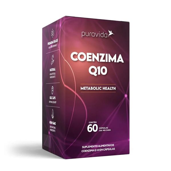 Suplemento Alimentar Coenzima Q10 Capsula PuraVida 75g