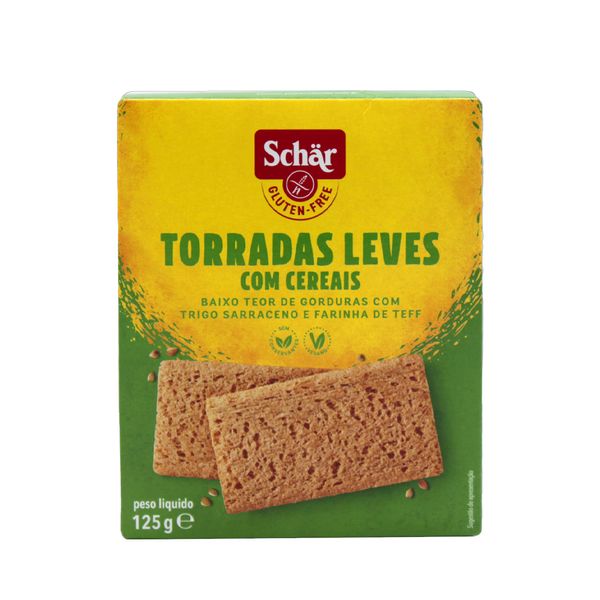 Torradas Integrais Leves Com Cereais Sem Glúten Schar 125g