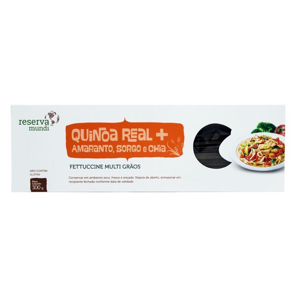 Macarrão Fettuccine de Quinoa Real, Amaranto, Sorgo e Chia Reserva Mundi 300g