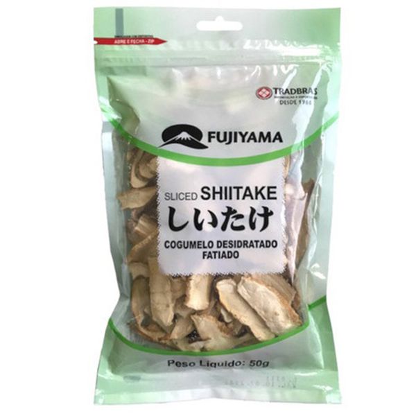 Cogumelo Fatiado Shitake Desidratado Fujiyama 50g