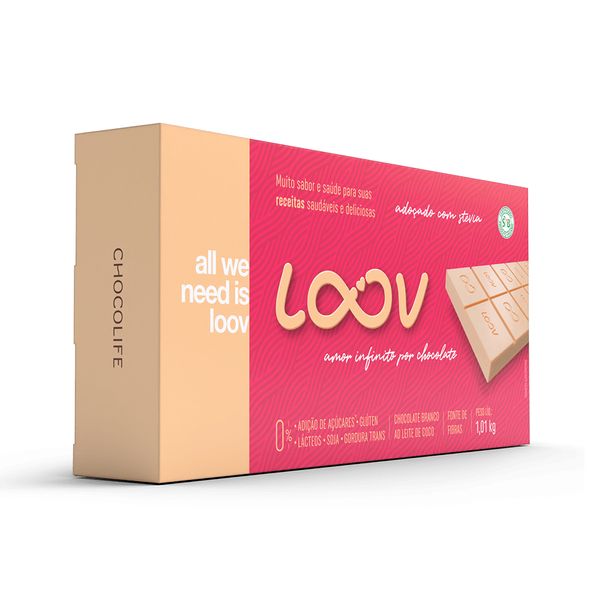 Chocolate Branco Sem Açúcar Chocolife 1,01kg