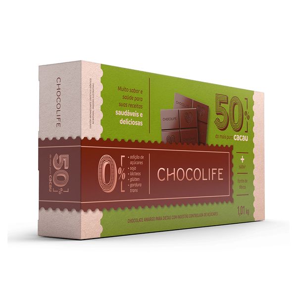 Chocolate 50% Cacau Chocolife 1kg