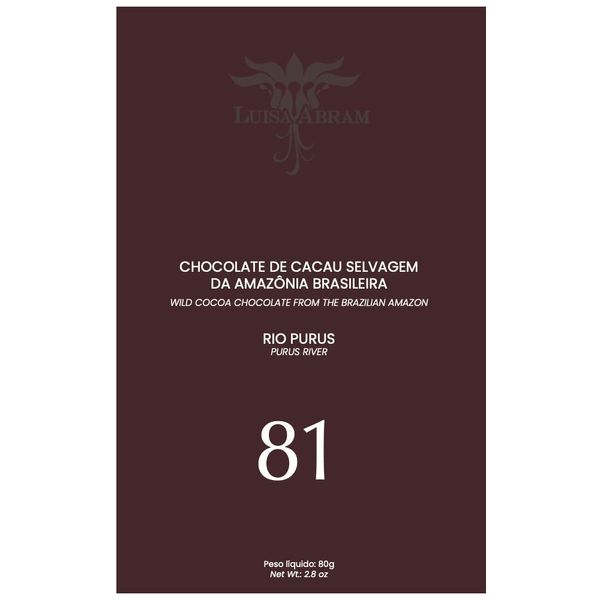 Chocolate Rio Purus 81% Luisa Abram 80g