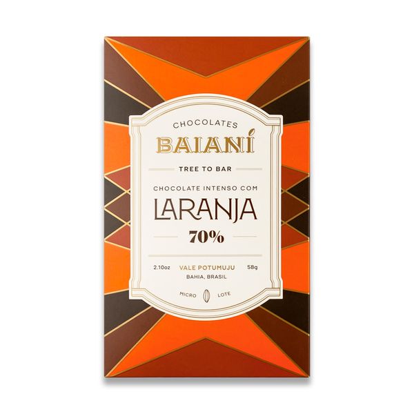 Chocolate Intenso 70% Com Raspas de Laranja 58g