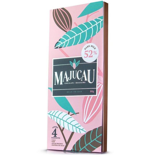 Chocolate ao Leite 52% Sem Glúten Majucau 80g