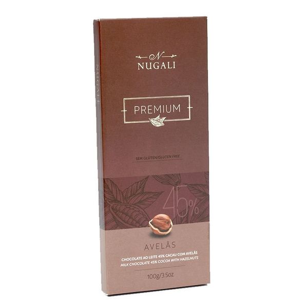 Chocolate Premium Com Avelãs Nugali 100g