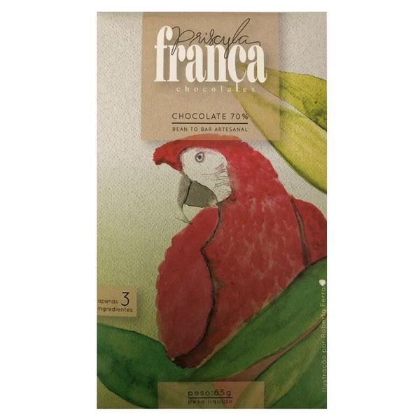 Chocolate 70% Cacau da Amazônia Priscyla França 65g