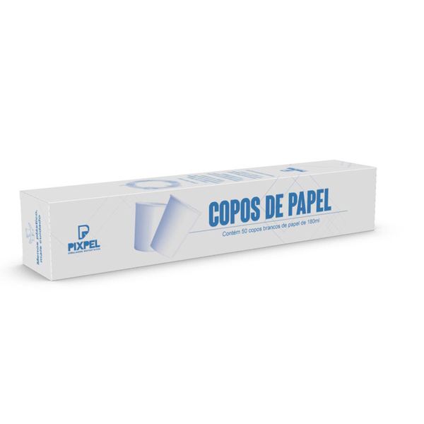 Copos de Papel Biodegradáveis Brancos Pixpel 50 Unidades