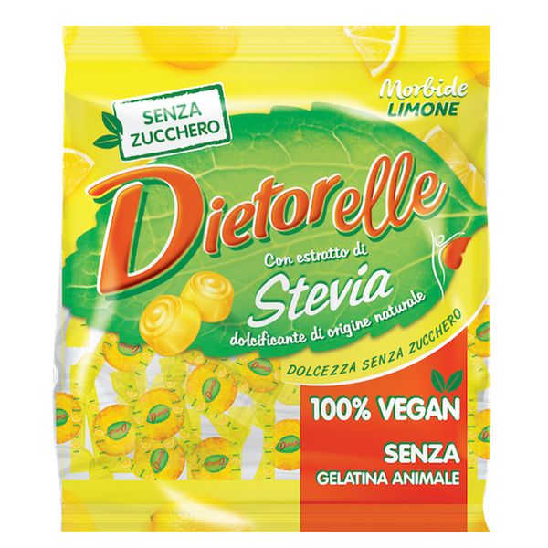 Bala de Limão Vegana Sem Açúcar Dietorelle 70g