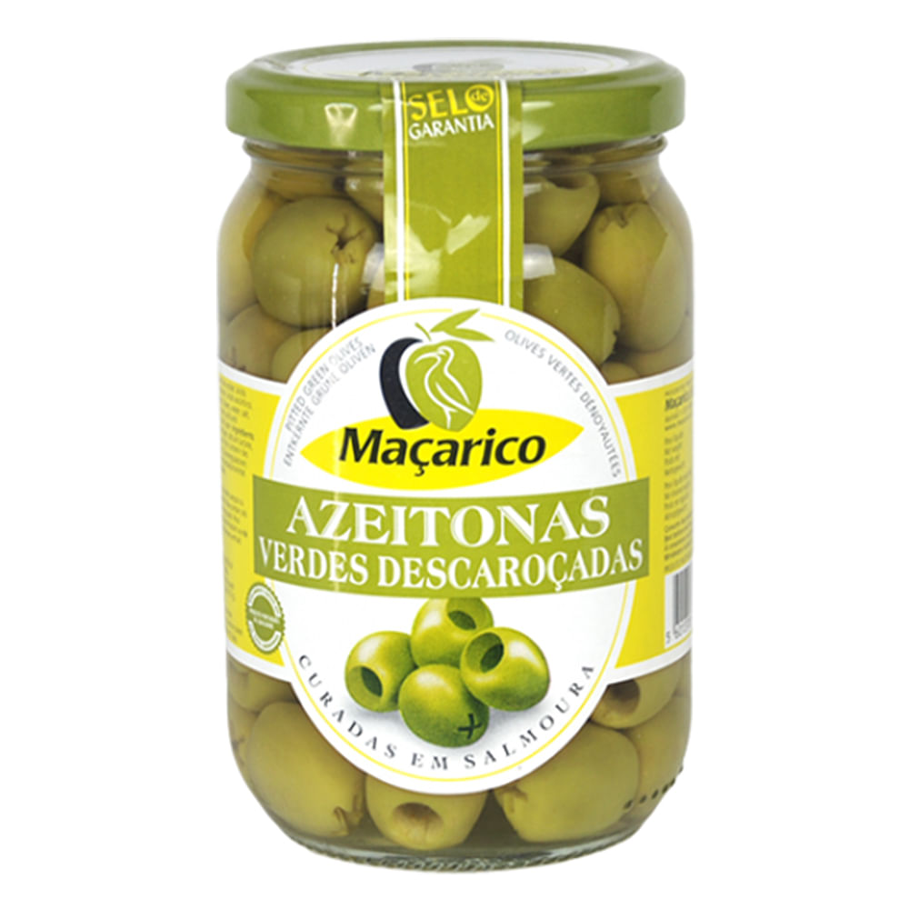 Azeitonas Verdes Sem Caroço Maçarico 345g