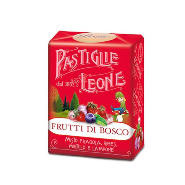 Bala Pastilha Vegana Frutas Vermelhas Leone – 30g