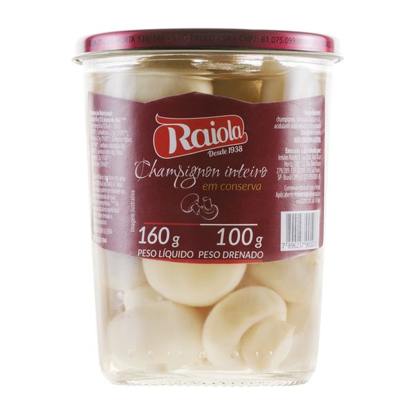 Cogumelo Em Conserva Raiola 160g