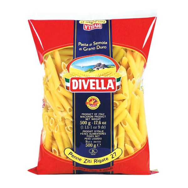 Macarrão Penne Ziti Rigate N°27 Divella 500g