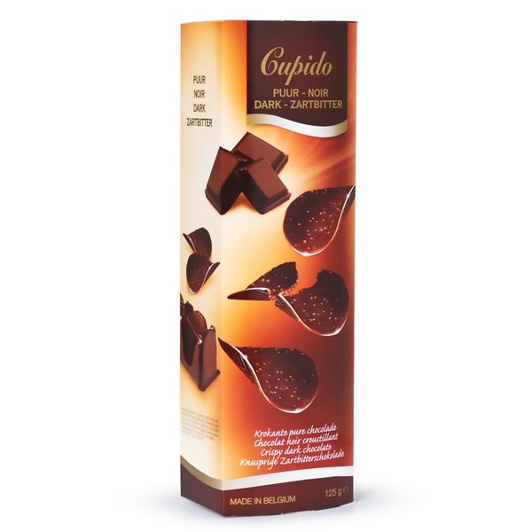 Folhas Crocantes de Chocolate Amargo Cupido 125g