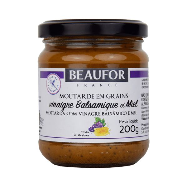 Mostarda com Vinagre Balsâmico e Mel Beaufor 200g