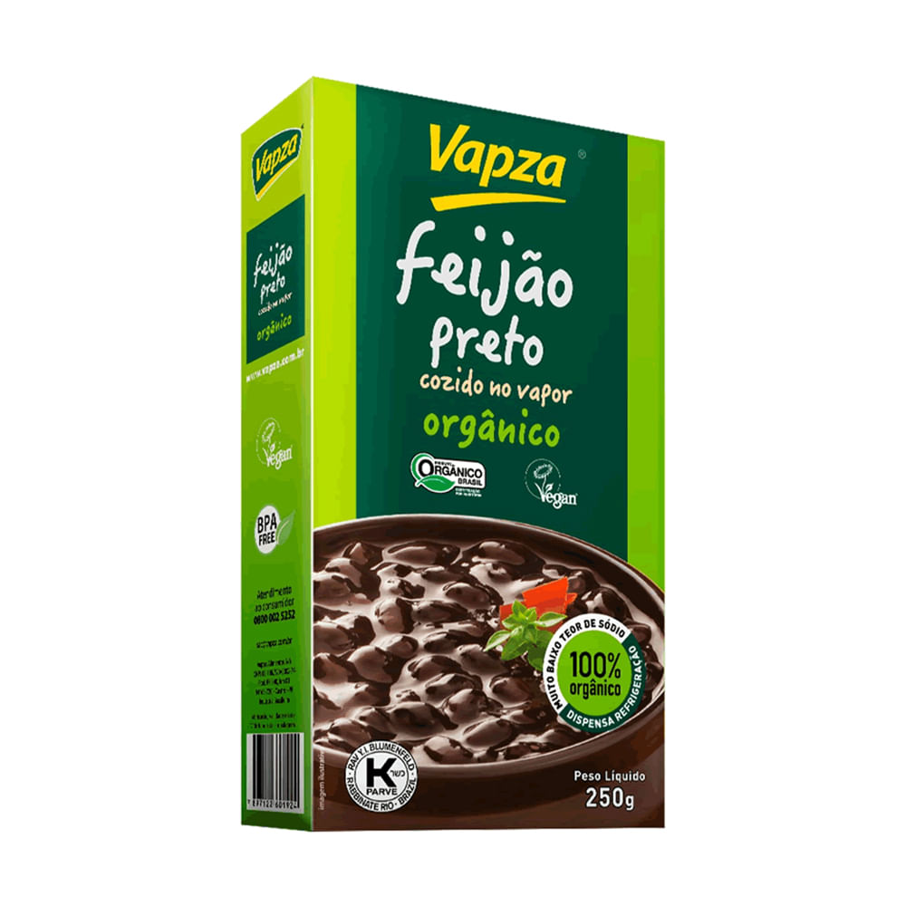 Feijão Preto Orgânico Vapza 250g