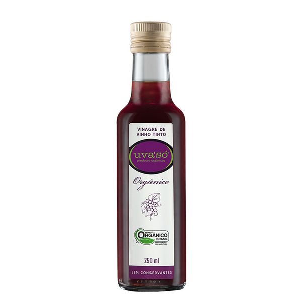 Vinagre de Vinho Tinto Orgânico Uva'Só 250ml