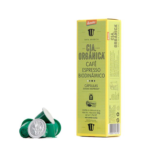Cápsulas de Café Espresso Biodinâmico Cia Orgânica 10 Unidades