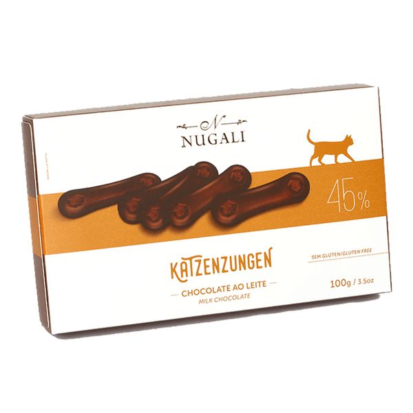 Chocolate Katzenzungen Nugali 100g