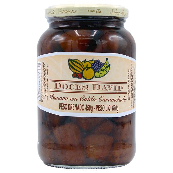 Banana em Calda Caramelada Doces David 670g