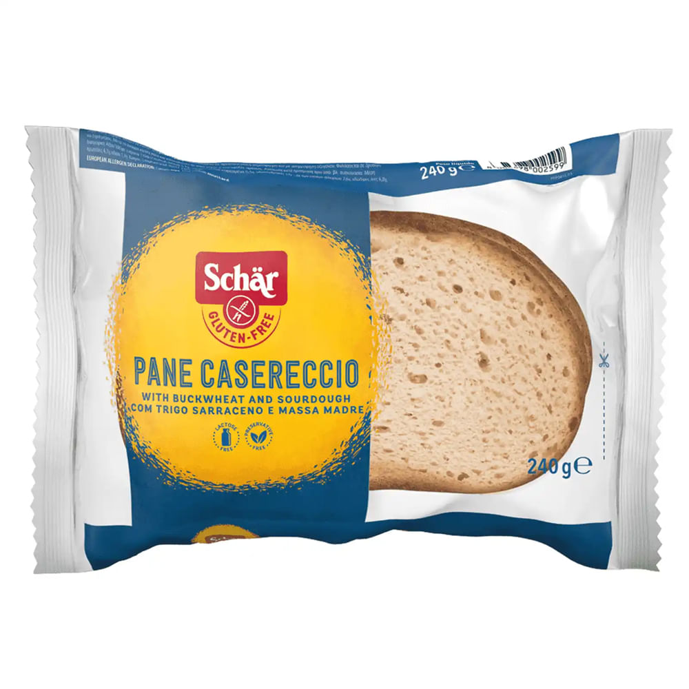Pão Caseiro Sem Glúten Pane Casereccio Schar 240g