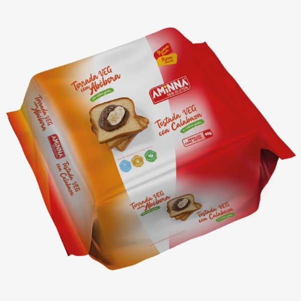 Torrada com Abóbora Sem Glúten e Vegana Aminna 90g