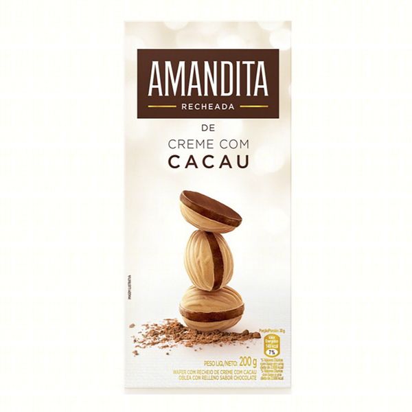 Wafer Amandita com Creme de Cacau Mondelez 200g