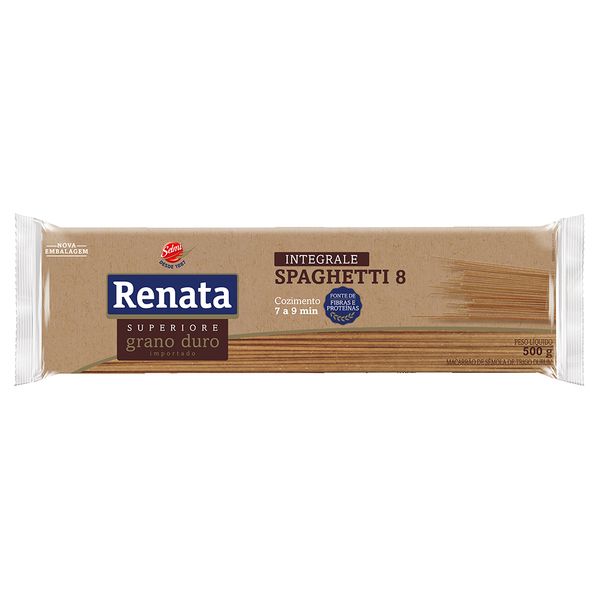 Macarrão Integral Espaguete N°8 Grano Duro Renata 500g