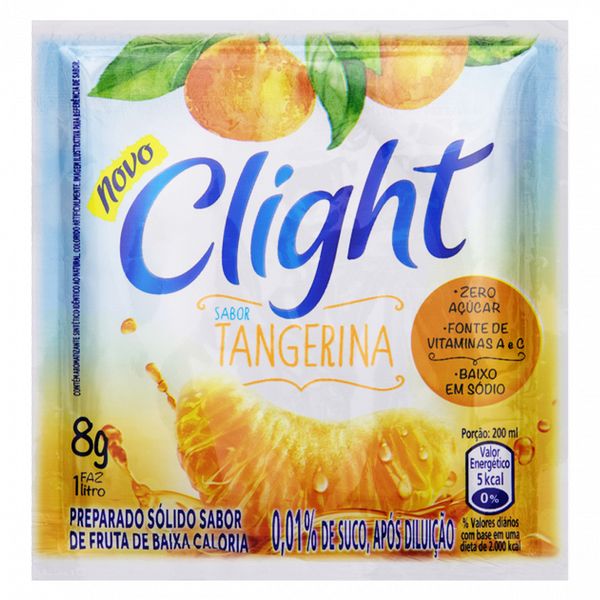 Suco de Tangerina em Pó Zero Açúcar Clight 8g