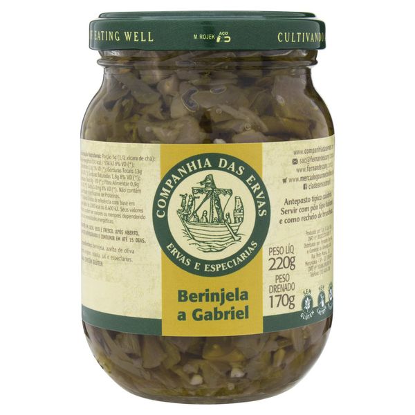 Antepasto de Berinjela a Gabriel Companhia das Ervas 220g