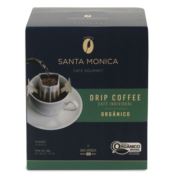 Café Individual Orgânico Drip Coffee Santa Monica 100g