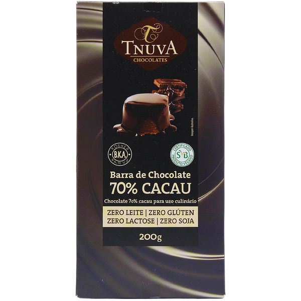Chocolate 70% Cacau Para Uso Culinário Tnuva 200g