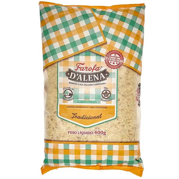 Farinha de Mandioca Biju Temperada Farofa D'Alena 400g